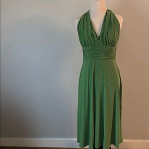 Evan Picone Green Below the Knee Dress